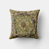 バロックロコフラワーガーランドタペストリープリント クッション (裏面)