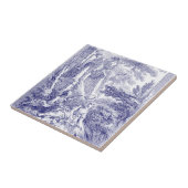 バロックロコブチャーパストラルブルー&ホワイト タイル (側面)