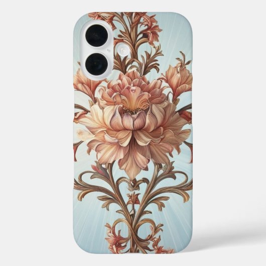 バロックローズ風 iPhone カラーケース Case-Mate iPhoneケース (裏面)