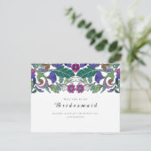 バロックヴィンテージスタイルピンクとブルーフローラinvita 招待状 (スタンド正面)