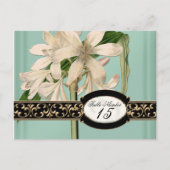 バロックヴィンテージフォーマルリリ結婚ーのテーブル番号 ポストカード (正面)