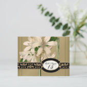 バロックヴィンテージフォーマルリリ結婚ーのテーブル番号 ポストカード (スタンド正面)