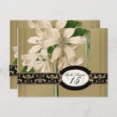バロックヴィンテージフォーマルリリ結婚ーのテーブル番号 ポストカード (正面/裏面)