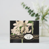 バロックヴィンテージフォーマルリリ結婚ーのテーブル番号 ポストカード (スタンド正面)