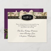 バロックヴィンテージリリーフォーマルウェディングレセプション 招待状 (正面/裏面)