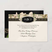 バロックヴィンテージリリーフォーマルエレガントウェディングRSVP 招待状 (正面/裏面)