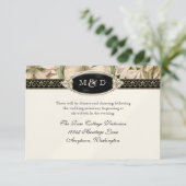 バロックヴィンテージリリーフォーマルエレガントウェディングRSVP 招待状 (スタンド正面)