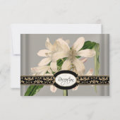 バロックヴィンテージリリーフォーマルエレガントウェディングRSVP 招待状 (裏面)