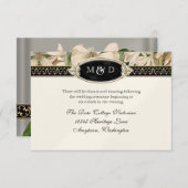 バロックヴィンテージリリーフォーマルエレガントウェディングRSVP 招待状 (正面/裏面)