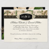 バロックヴィンテージリリーフォーマル金ゴールド保存日 招待状 (正面/裏面)