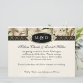 バロックヴィンテージリリーフォーマル金ゴールド保存日 招待状 (スタンド正面)