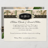 バロックヴィンテージリリーフォーマル金ゴールド保存日 招待状 (正面/裏面)