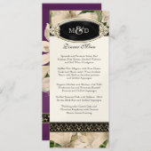 バロックヴィンテージリリーフォーマル金ゴールド結婚のメニュー メニュー (正面/裏面)