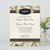 バロックヴィンテージリリー金ゴールドエレガフォーマルントウェディング 招待状 (スタンド正面)