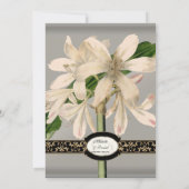 バロックヴィンテージリリー金ゴールドエレガフォーマルントウェディング 招待状 (裏面)