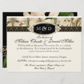 バロックヴィンテージリリー金ゴールドフォーマルカップルのシャワー 招待状 (正面/裏面)