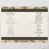 バロックヴィンテージリリー金ゴールドフォーマル結婚式 プログラム (裏面)