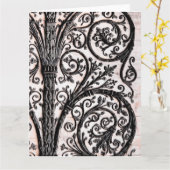 バロックヴィンテージ建築装飾鉄工 カード (黄色い花)