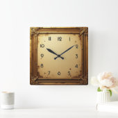 バロックヴィンテージ スクエア壁時計 (ホーム)