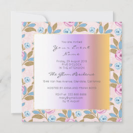 バロックヴェルサイユマリアントワネットフローラパステル 招待状