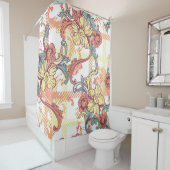 バロック付きの折り畳み織りのシームレスな模様 シャワーカーテン (インサイチュ)