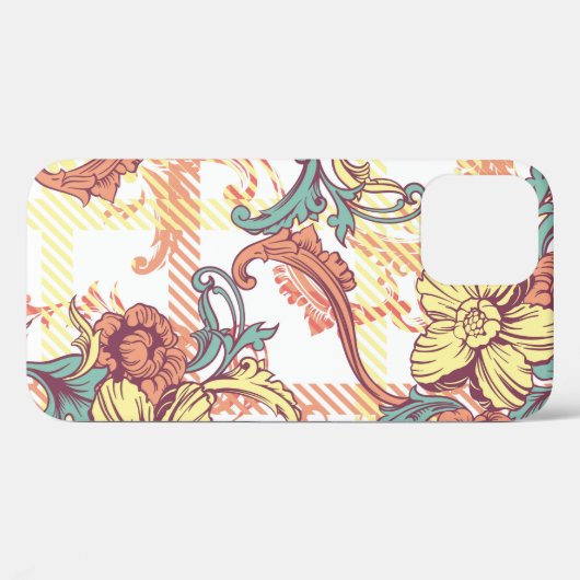 バロック付きの折り畳み織りのシームレスな模様 Case-Mate iPhoneケース (裏面 (横))