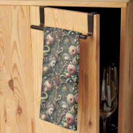 バロック境界 – ゴシックビクトリアン体 キッチンタオル