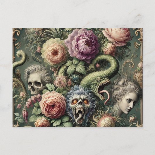 バロック境界 – ゴシックビクトリアン体 シーズンポストカード (正面)