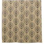 バロック壁紙セピア シャワーカーテン (正面)