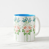 バロック壁紙フラワーブーケ… ツートーンマグカップ (正面右)