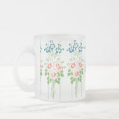 バロック壁紙フラワーブーケ フロストグラスマグカップ (左)