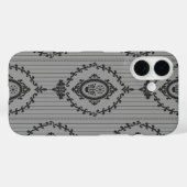 バロック壁紙 グレー Case-Mate iPhoneケース (裏面 (横))