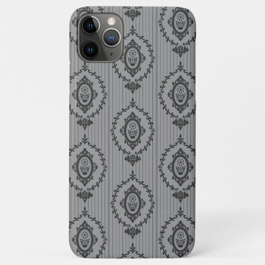 バロック壁紙 グレー Case-Mate iPhoneケース (裏面)