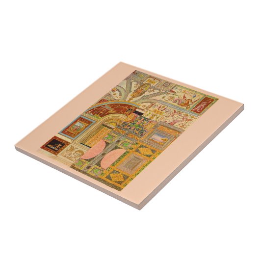 バロック式のイタリアンなモチーフのコラージュ タイル (側面)