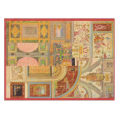 バロック式のイタリアンなモチーフのコラージュ テーブルクロス (正面(横))