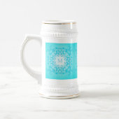 バロック式のスタイルのターコイズの勾配の質 ビールジョッキ (左)