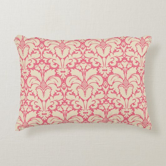 バロック式のスタイルのダマスク織の背景2 アクセントクッション (正面)