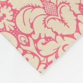 バロック式のスタイルのダマスク織の背景2 フリースブランケット (角)