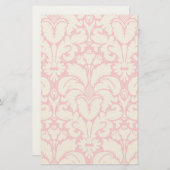 バロック式のスタイルのダマスク織の背景2 便箋 (正面/裏面)