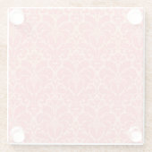 バロック式のスタイルのダマスク織の背景 ガラスコースター (裏面)