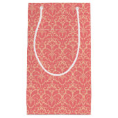 バロック式のスタイルのダマスク織の背景 スモールペーパーバッグ (正面)