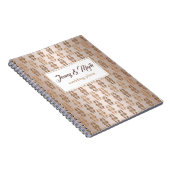 バロック式のスタイルの勾配ベージュ色パターン。 テキスト ノートブック (右側)