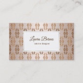 バロック式のスタイルの勾配ベージュ色パターン 名刺 (正面)