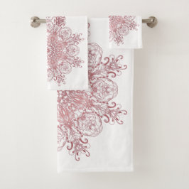 バロック式のスタイルの花の珊瑚の曼荼羅 バスタオルセット