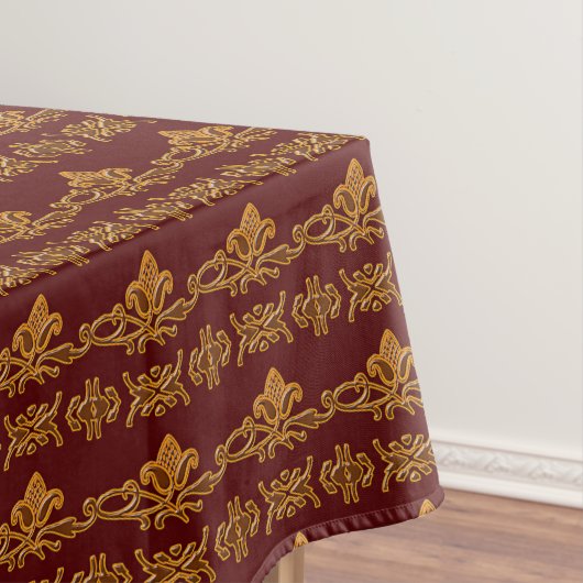 バロック式のスタイルの花柄のレトロ テーブルクロス (インサイチュ)