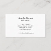 バロック式のスタイルの花柄の要素 名刺 (裏面)