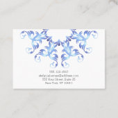 バロック式のスタイルは青い勾配の要素を一周します 名刺 (裏面)