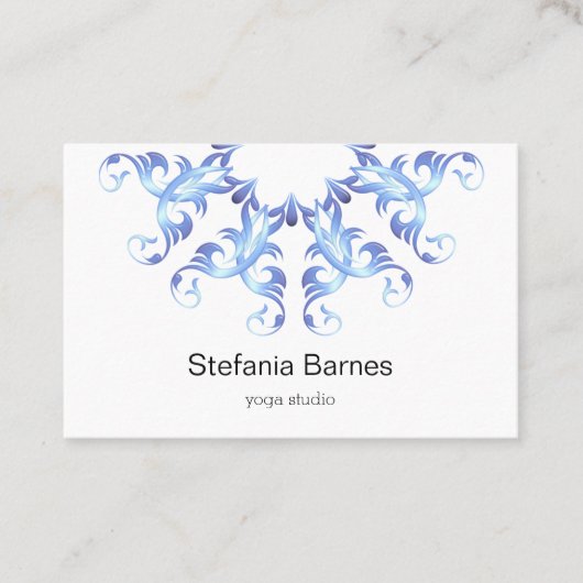 バロック式のスタイルは青い勾配の要素を一周します 名刺 (正面)