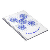 バロック式のスタイル青いelement.text. ノートブック (右側)