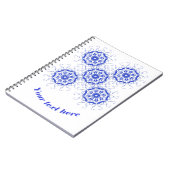 バロック式のスタイル青いelement.text. ノートブック (左側)